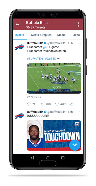 Buffalo Bills Twitter feed